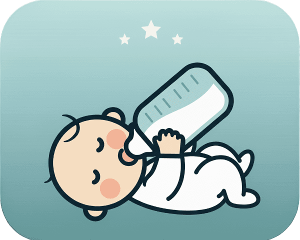 Baby feeding tracker app interface showing feeding schedule and bottle tracking features for infants and newborns